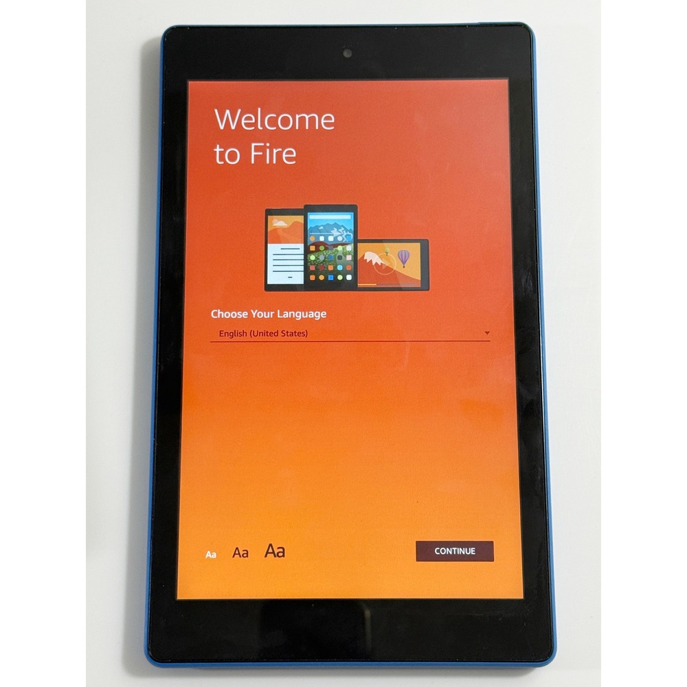 Amazon Fire HD 8 6th Gen Tablet 8" Blue Rugged Case